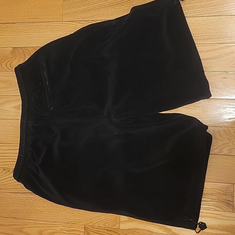 Black Velour Shorts with Elastic Waistband - Picture 7 of 7